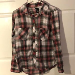 Grey and pink plaid shirt!